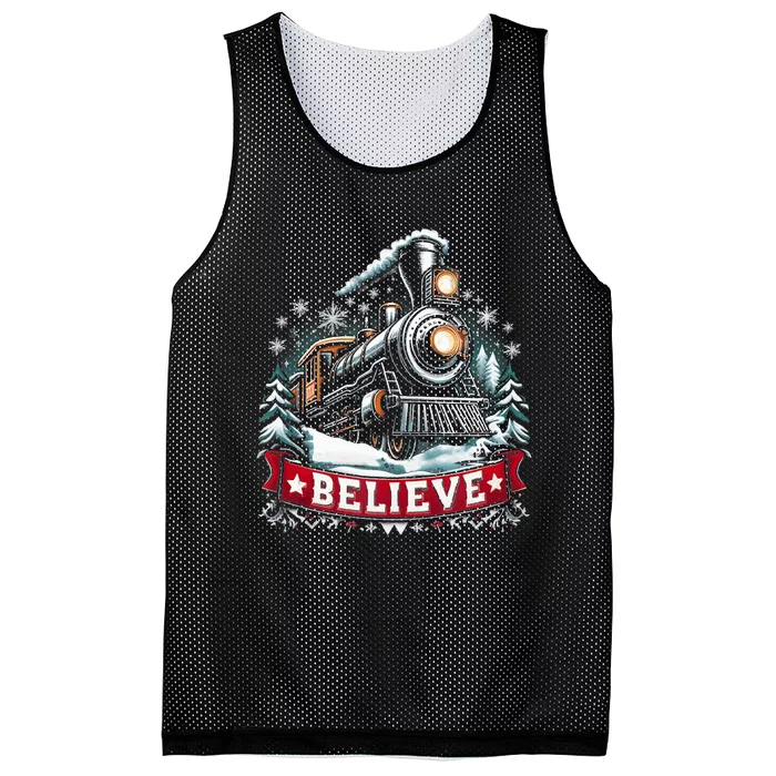 All Aboard North Pole Xmas Santa Tank Top Mesh Reversible Basketball Jersey Tank