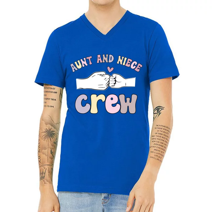 Aunt And Niece Crew From Aunt To Niece Cute Gift V-Neck T-Shirt