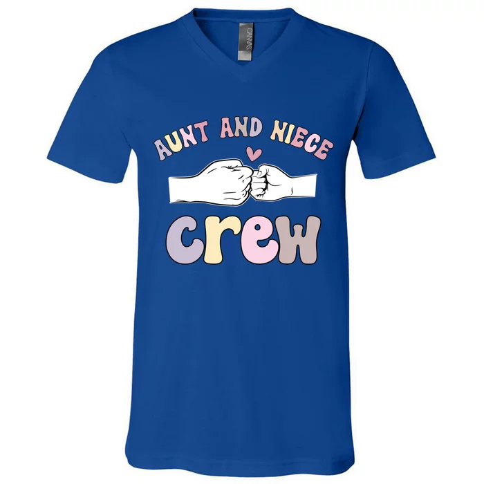 Aunt And Niece Crew From Aunt To Niece Cute Gift V-Neck T-Shirt