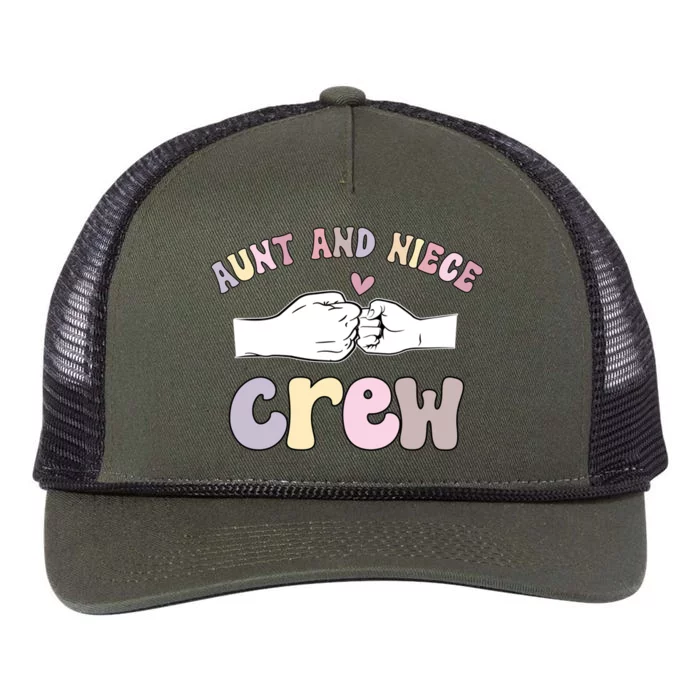 Aunt And Niece Crew From Aunt To Niece Cute Gift Retro Rope Trucker Hat Cap