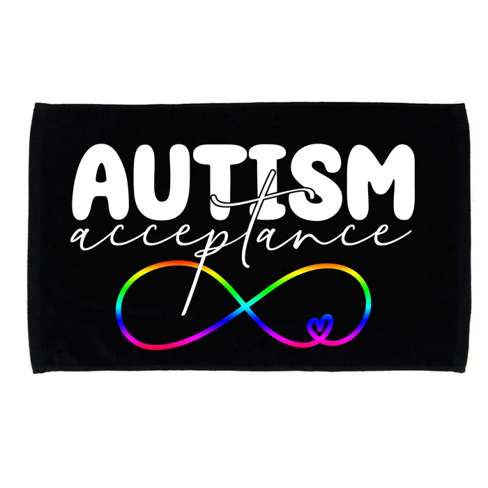 Autism Acceptance Neurodiversity Heart Microfiber Hand Towel