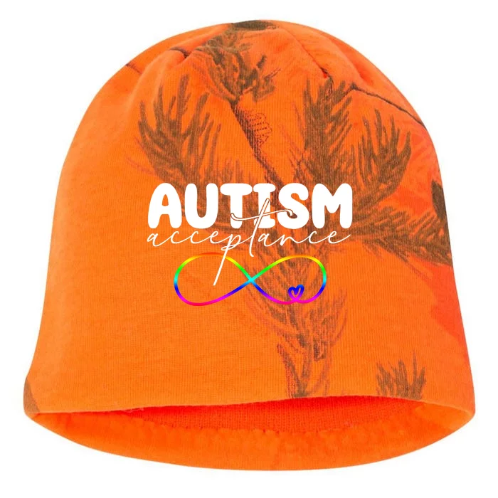 Autism Acceptance Neurodiversity Heart Kati - Camo Knit Beanie