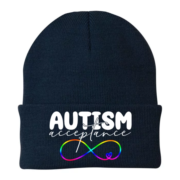 Autism Acceptance Neurodiversity Heart Knit Cap Winter Beanie