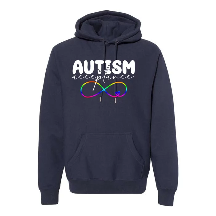 Autism Acceptance Neurodiversity Heart Premium Hoodie