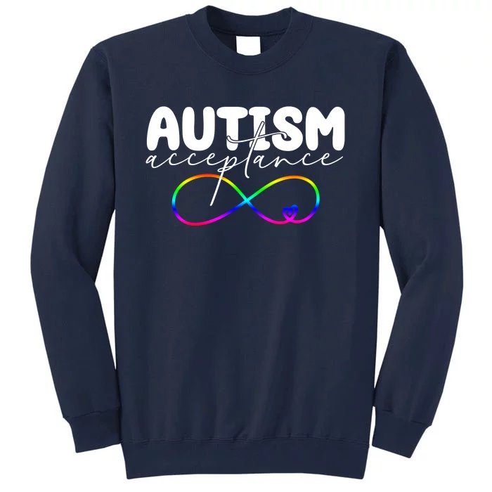 Autism Acceptance Neurodiversity Heart Tall Sweatshirt