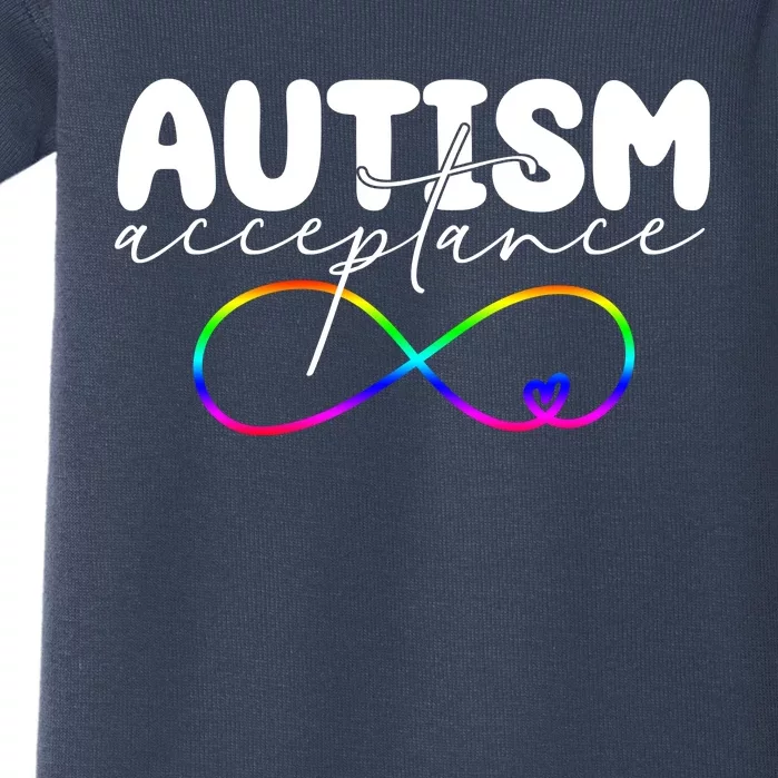 Autism Acceptance Neurodiversity Heart Baby Bodysuit