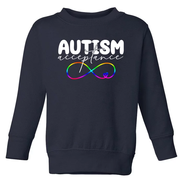 Autism Acceptance Neurodiversity Heart Toddler Sweatshirt