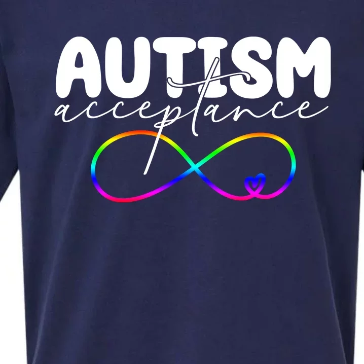 Autism Acceptance Neurodiversity Heart Sueded Cloud Jersey T-Shirt