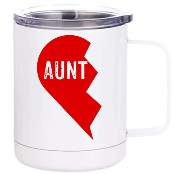 Aunt And Niece Matching Gift Outfits Tee 1 Funny Gift Front & Back 12oz Stainless Steel Tumbler Cup