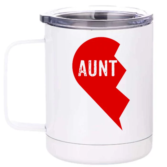 Aunt And Niece Matching Gift Outfits Tee 1 Funny Gift Front & Back 12oz Stainless Steel Tumbler Cup