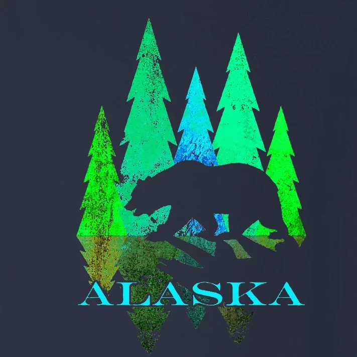 Alaska Alaskan Northern Light Trees With Bear Toddler Long Sleeve Shirt