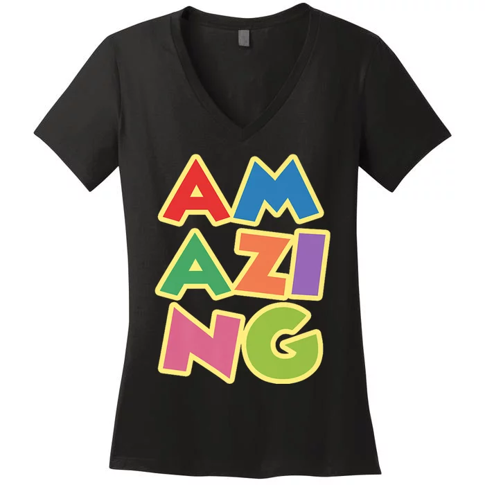 AM AZI NG Women's V-Neck T-Shirt