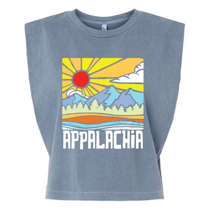 Appalachia Artistic Nature Mountains Vintage Graphic Garment-Dyed Women's Muscle Tee