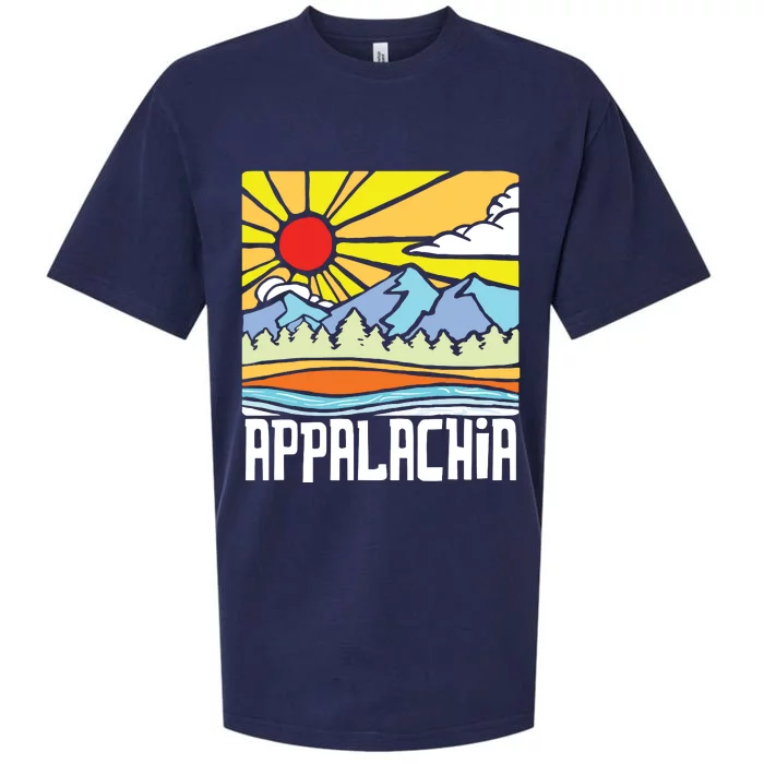 Appalachia Artistic Nature Mountains Vintage Graphic Sueded Cloud Jersey T-Shirt