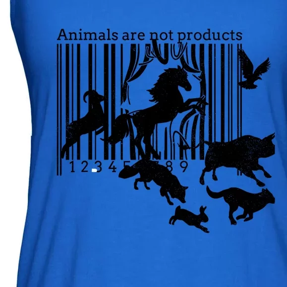 Animals Are Not Products Vegetarianism Animal Rights Ladies Essential Flowy Tank