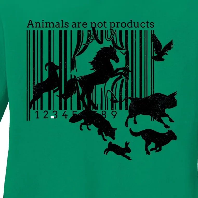 Animals Are Not Products Vegetarianism Animal Rights Ladies Long Sleeve Shirt