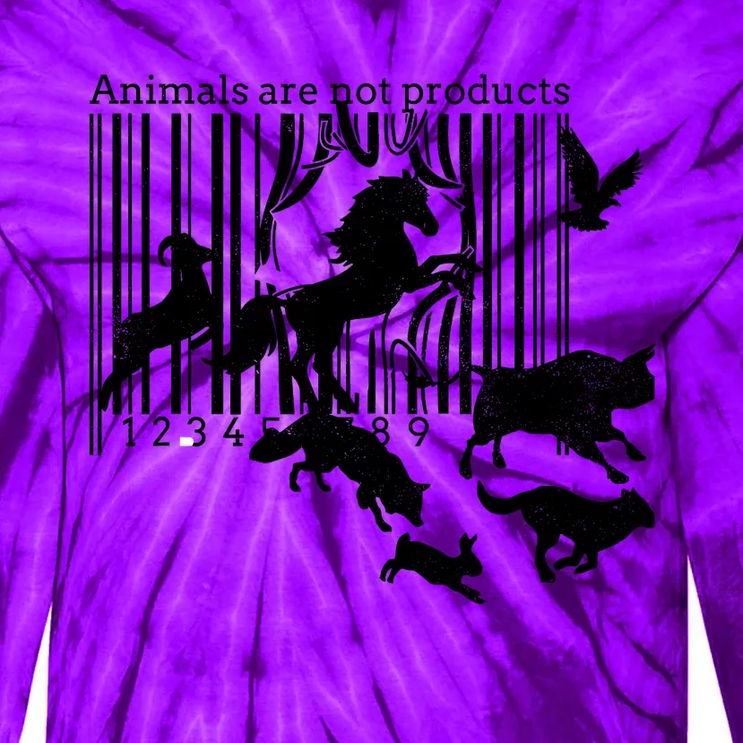 Animals Are Not Products Vegetarianism Animal Rights Tie-Dye Long Sleeve Shirt