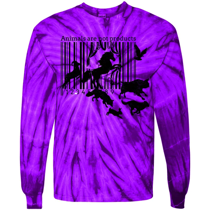 Animals Are Not Products Vegetarianism Animal Rights Tie-Dye Long Sleeve Shirt