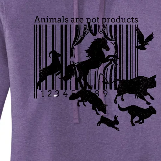 Animals Are Not Products Vegetarianism Animal Rights Women's Pullover Hoodie