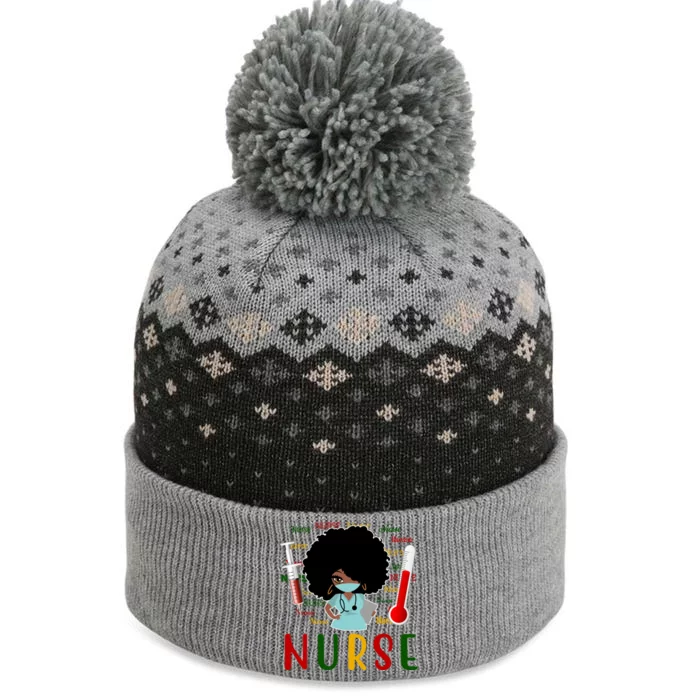 African American Nurse The Baniff Cuffed Pom Beanie