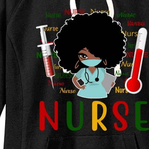 African American Nurse Women's Fleece Hoodie