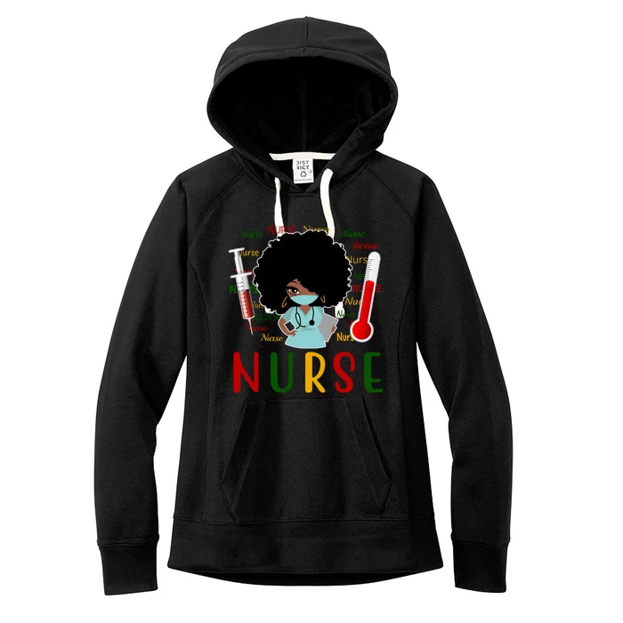 African American Nurse Women's Fleece Hoodie