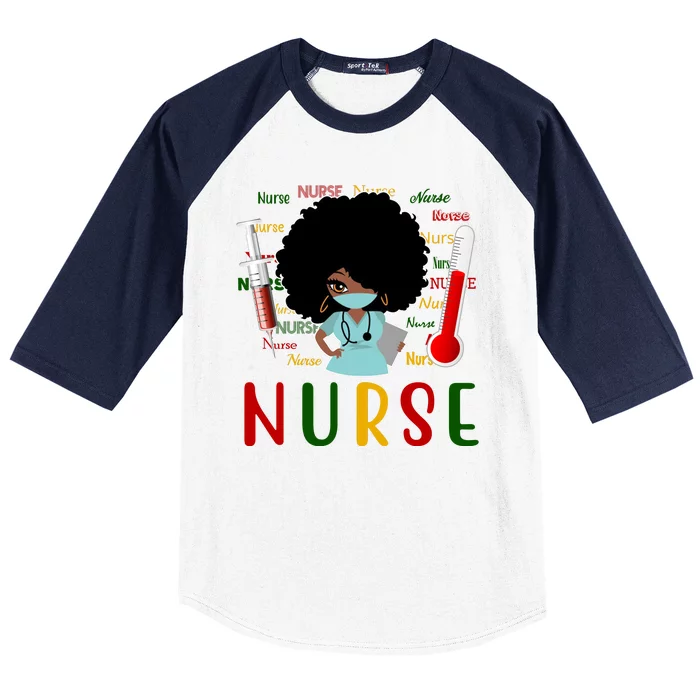 African American Nurse Baseball Sleeve Shirt