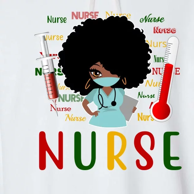 African American Nurse Garment-Dyed Fleece Hoodie