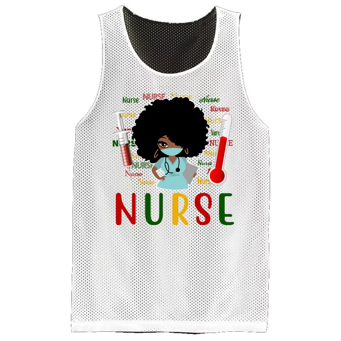 African American Nurse Mesh Reversible Basketball Jersey Tank