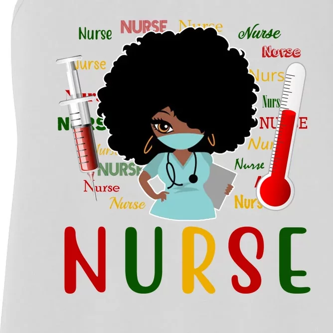 African American Nurse Women's Racerback Tank