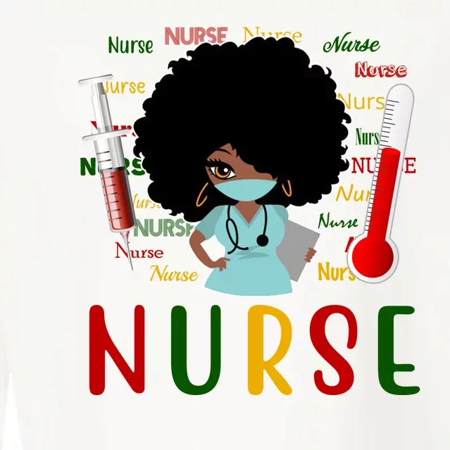 African American Nurse Cropped Pullover Crew