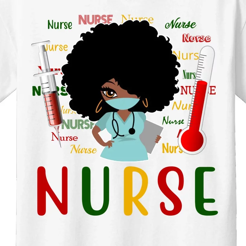 African American Nurse Kids T-Shirt