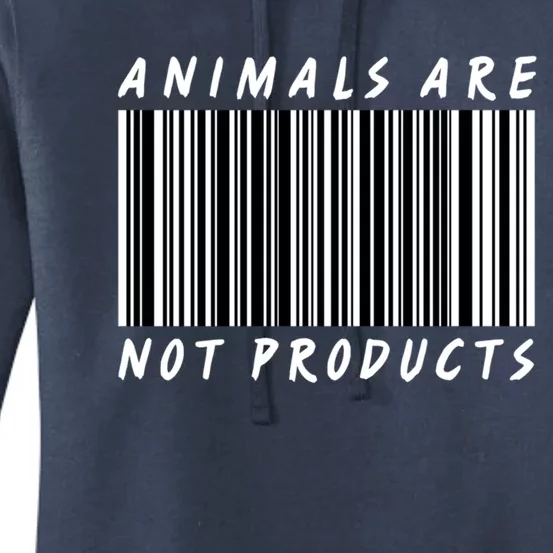 Animals Are Not Products Funny Gift Vegan Activist Cute Gift Women's Pullover Hoodie