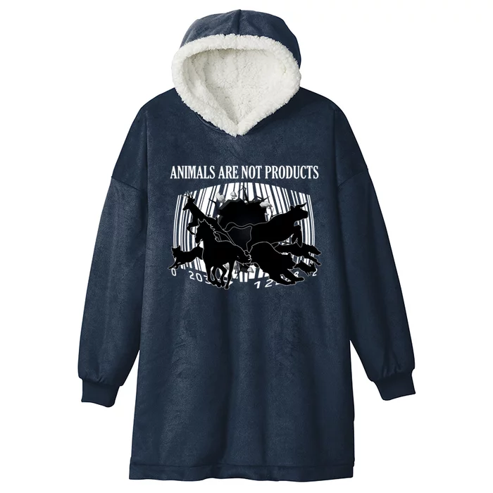 Animals Are Not Products Animal Rights Liberation Vegan Gift Hooded Wearable Blanket