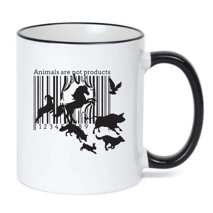 Animals Are Not Products Animal Rights Liberation Vegan Gift Black Color Changing Mug