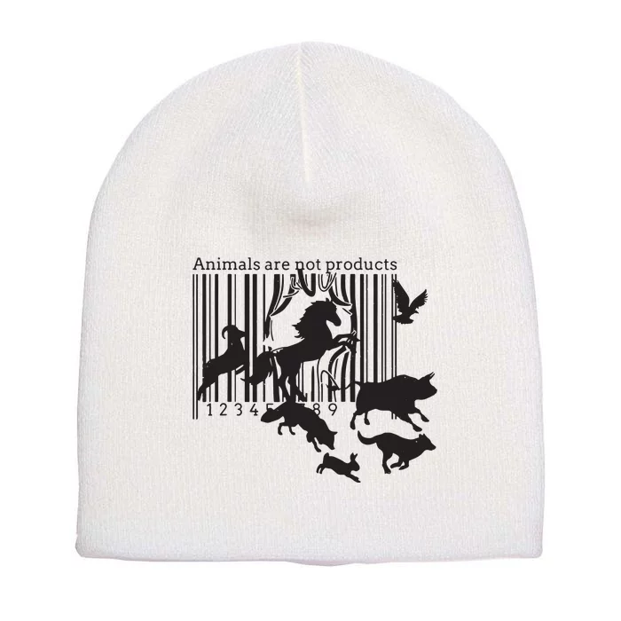 Animals Are Not Products Animal Rights Liberation Vegan Gift Short Acrylic Beanie