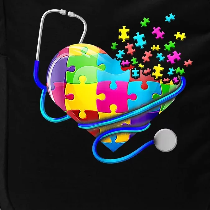 Autism Awareness Nurse Heart Impact Tech Backpack