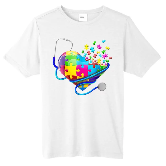 Autism Awareness Nurse Heart ChromaSoft Performance T-Shirt