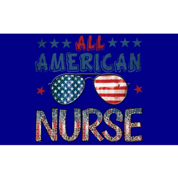 All American Nurse 4th Of July Nursing Stethoscope Heartbeat Gift Bumper Sticker