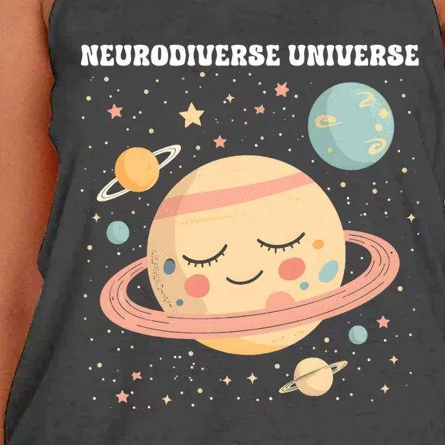 Autism Awareness Neurodiverse Women's Knotted Racerback Tank