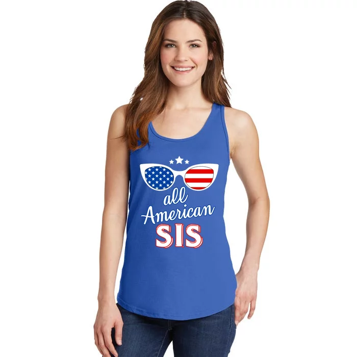 All American Niche Sis Of July Family Matching Sunglasses Great Gift Ladies Essential Tank