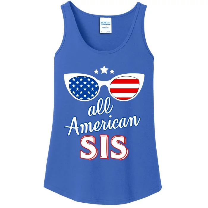 All American Niche Sis Of July Family Matching Sunglasses Great Gift Ladies Essential Tank