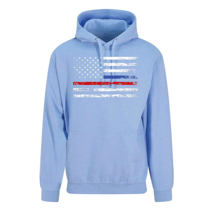 AnAmericanFlagWithPoliceAndFirefighterStripesDesign Unisex Surf Hoodie