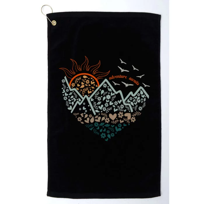 Adventure Awaits Nature Camp Lover Wanderlust Explore More Platinum Collection Golf Towel