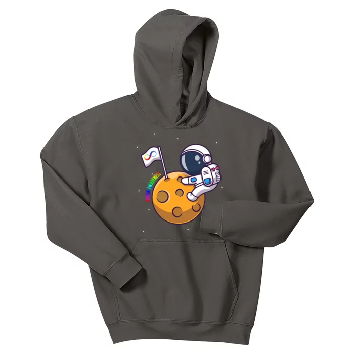 Autism Awareness Neurodiversity Astronaut Kids Hoodie