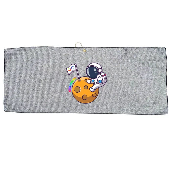 Autism Awareness Neurodiversity Astronaut Large Microfiber Waffle Golf Towel