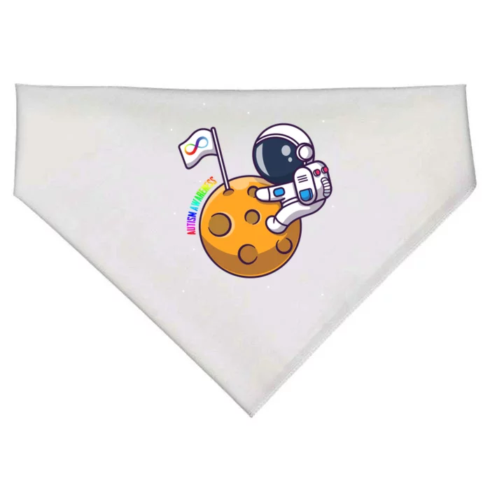 Autism Awareness Neurodiversity Astronaut USA-Made Doggie Bandana