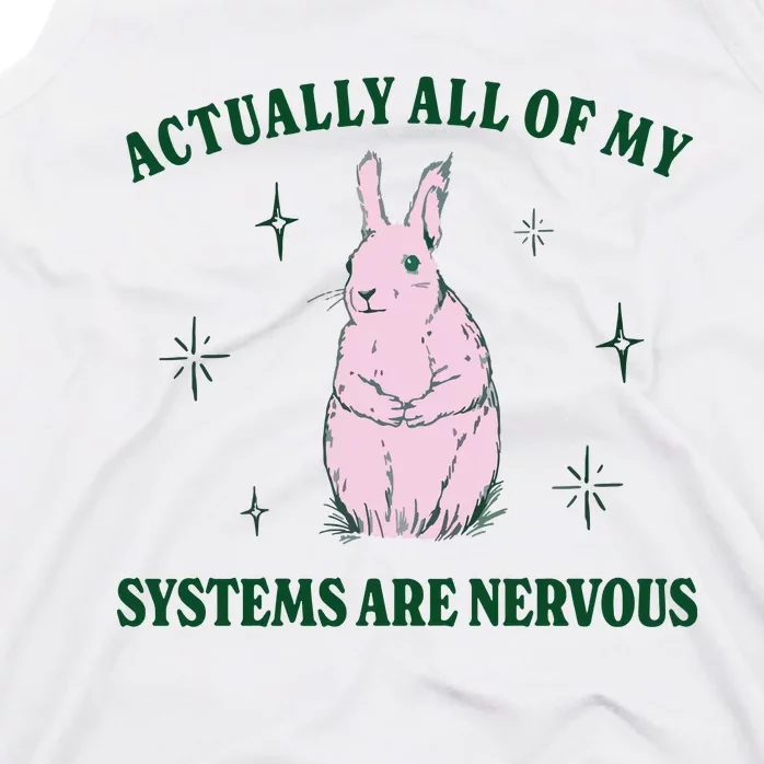 Actually All Of My Systems Are Nervous Funny Mental Health Tank Top