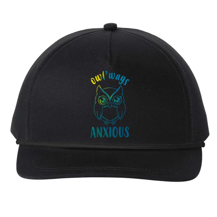 Always Anxious Owl Funny Snapback Five-Panel Rope Hat