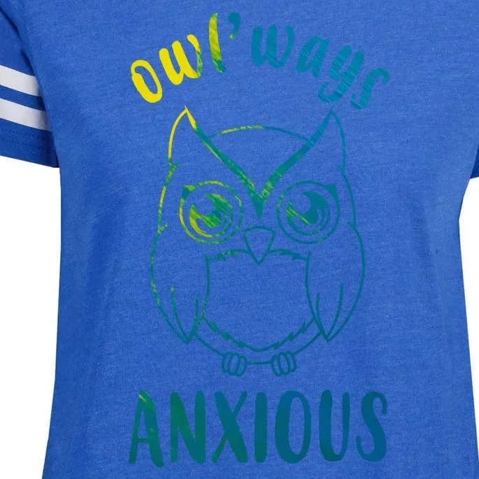 Always Anxious Owl Funny Enza Ladies Jersey Football T-Shirt